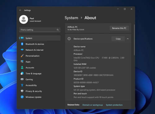 Mecer Prelude PC | Core 2 @ 3.3 GHz | 120GB SSD | Windows 11 Pro | 3GB RAM