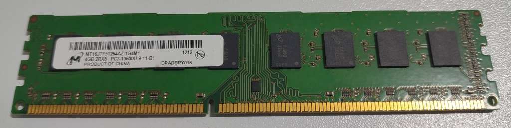 Micron 4GB 2RX8 DDR3-1333 PC3-10600 CL9 RAM