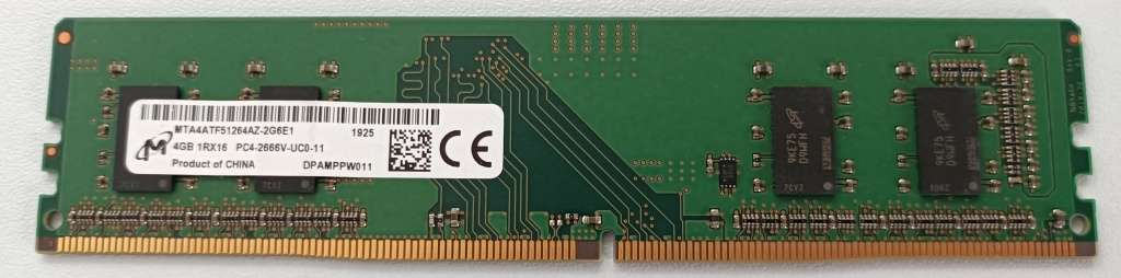 Micron 4GB 1RX16 DDR4-2666 PC4-2666 RAM