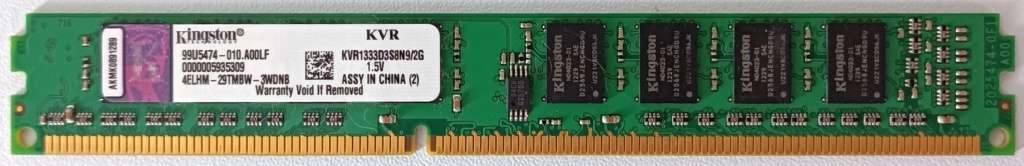 Kingston 2GB DDR3-1333 PC3-10600 RAM