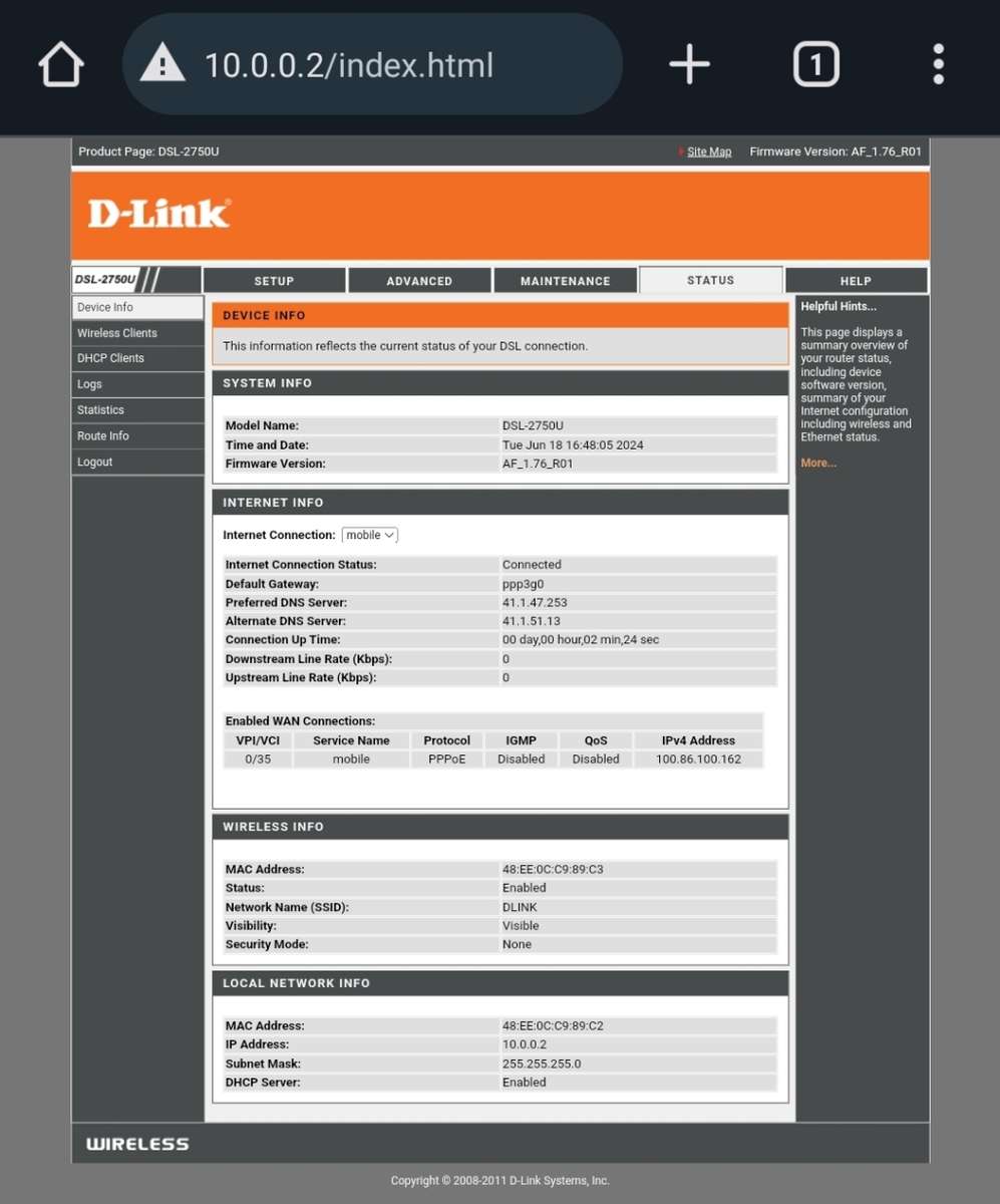 D-Link Router + Huawei Modem | Works on 3G with VodaCom and MTN (Takes SIM card) | In original box