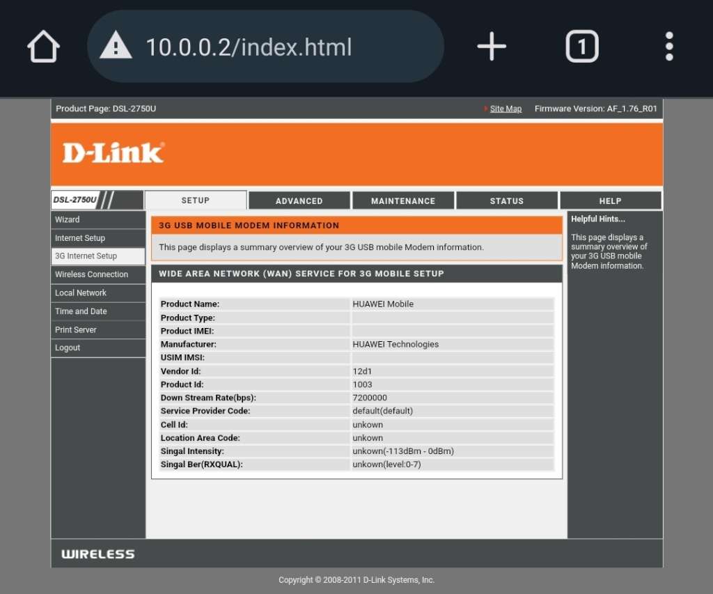 D-Link Router + Huawei Modem | Works on 3G with VodaCom and MTN (Takes SIM card) | In original box