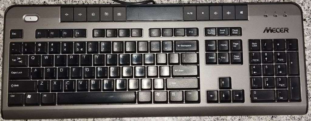 Mecer Black PS/2 Keyboard with multi-media keys