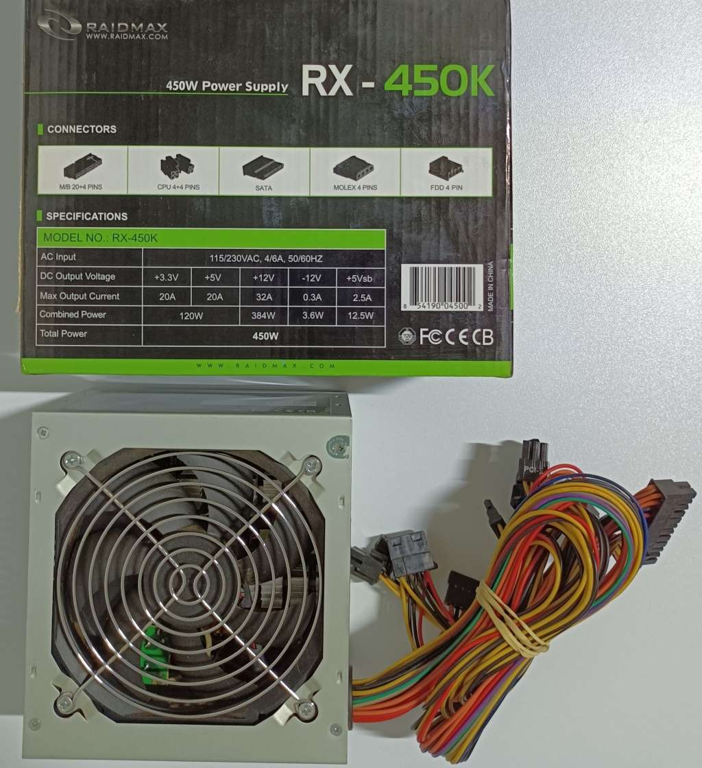 2x problematic Raidmax 450w power supplies | Turns on but unstable in Windows | In box
