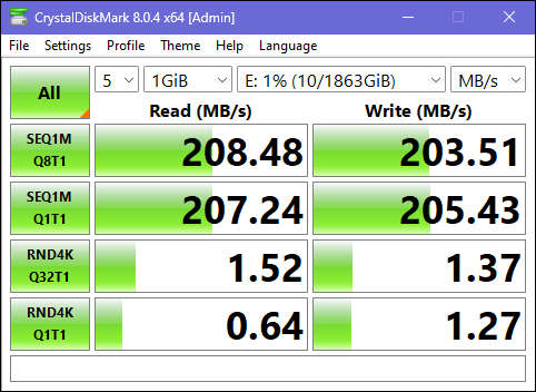 Seagate 2TB HDD | 207mb/s read | 203mb/s write | 30% health