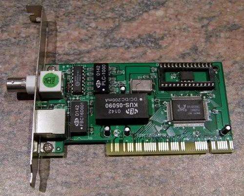 PCI Network Card : BNC (coax) and UTP (cat5)