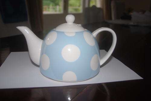 Cute polkadot teapot