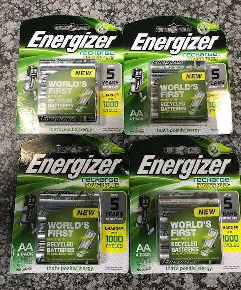 ENERGIZER RECHARGEABLE  POWER PLUS  AA 2000MAH BATTERIES