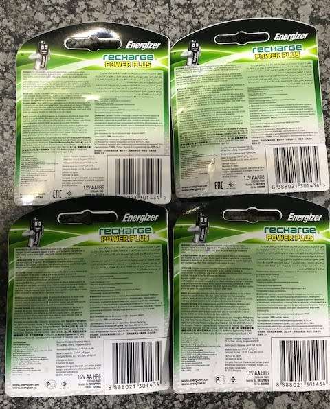 ENERGIZER RECHARGEABLE  POWER PLUS  AA 2000MAH BATTERIES