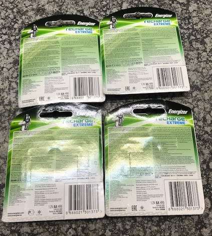 AA energizer recharge extreme  batteries