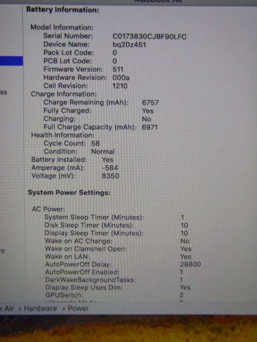 APPLE MACBOOK AIR I5 2017