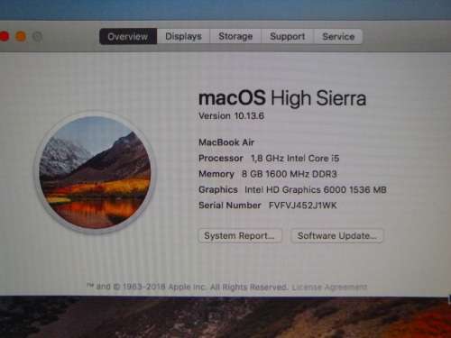 APPLE MACBOOK AIR I5 2017