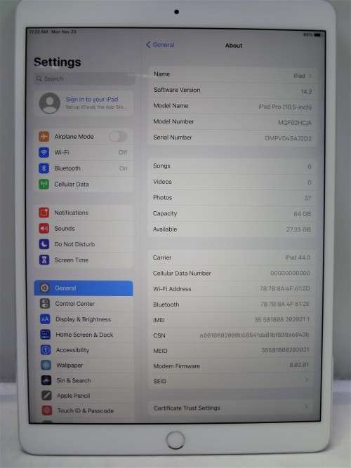 APPLE IPAD PRO 10.5 A1709