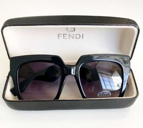 Original FENDI Women's Square Color block Sunglasses
