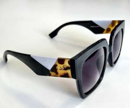 Original FENDI Women's Square Color block Sunglasses