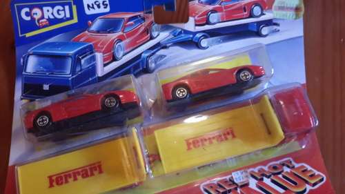 CORGI FERRARI TRUCK AND CARS