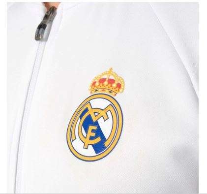 16-17 Real Madrid White Anthem Jacket - Large