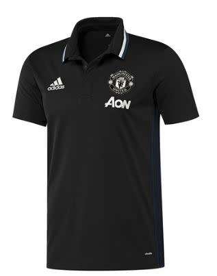 16-17 Manchester United Polo Golf Shirt Black - Large