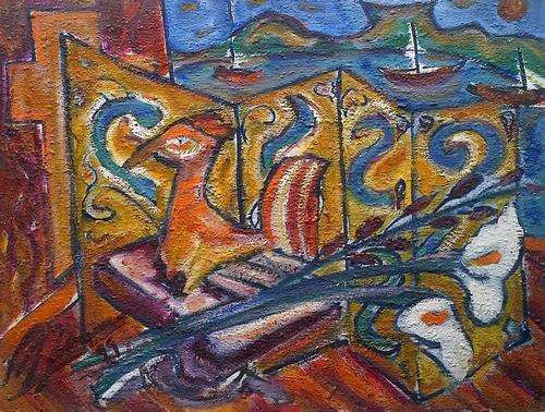 THE BAY - AN ORIGINAL OIL PAINTING BY ACCOMPLISHED OVERBERG ARTIST ANDRE LOCH FOURIE