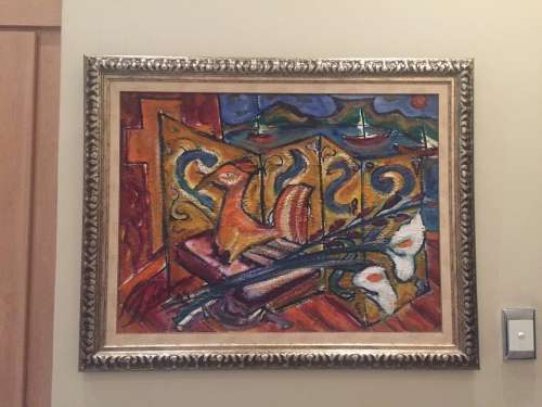 THE BAY - AN ORIGINAL OIL PAINTING BY ACCOMPLISHED OVERBERG ARTIST ANDRE LOCH FOURIE