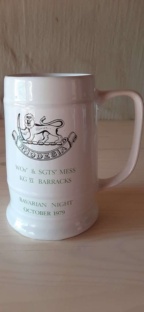 *Rhodesian Bush War* -1979  Rhodesian Light Infantry (RLI) KG VI Barracks Mug.