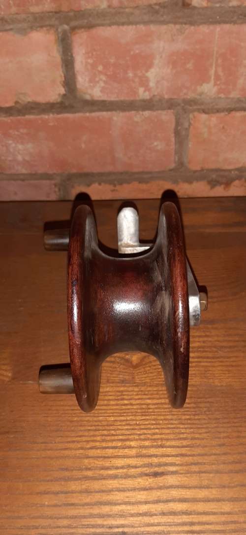 ** ANTIQUE - LARGE DEEP SEA FISHING REEL BY F. COOMBS **