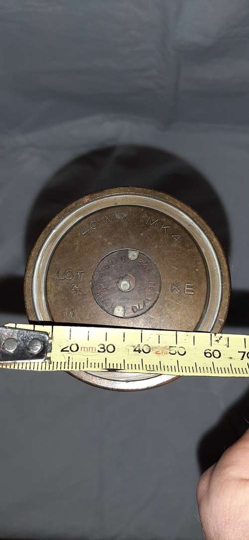 ** ORIGINAL- SADF 40 mm MK4 Bofors Anti-Aircraft Brass Shell (Dated : 1964). **
