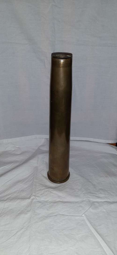 ** ORIGINAL- SADF 40 mm MK4 Bofors Anti-Aircraft Brass Shell (Dated : 1964). **