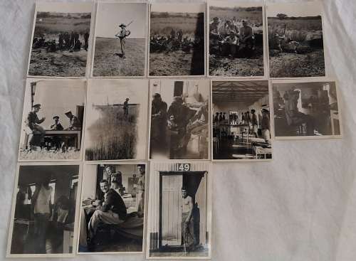 ** RARE:   1956 Southern Rhodesia Volunteers Training Photos Salisbury Barracks (x 13). Lot #2 **