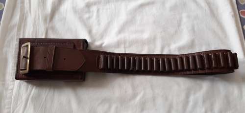 **Early 20th Century Leather Bandolier and Cartridge Box. **