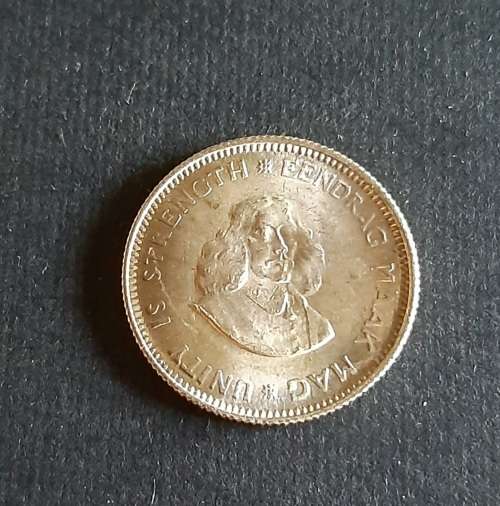 ** MINT : 1964 South Africa Silver 5 Cent Coin (Uncirculated) #3 **