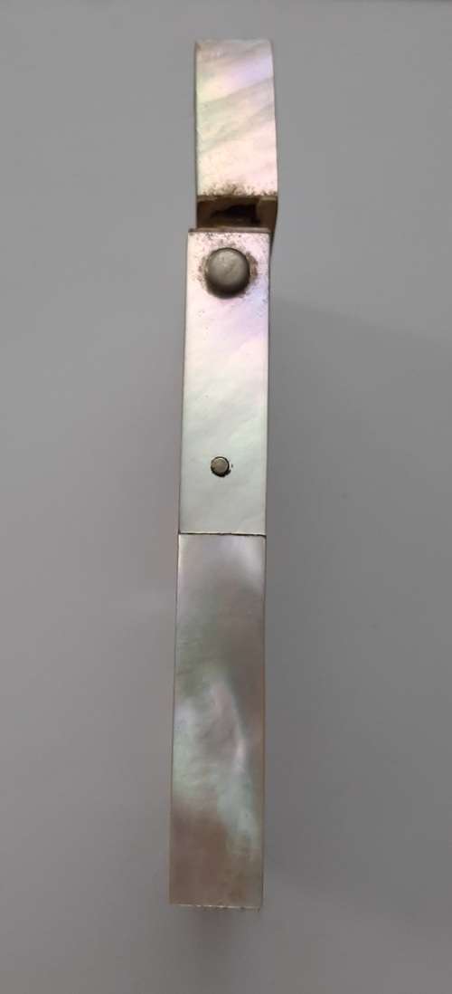 ** STUNNING:19th Century Victorian Mother of Pearl and Paua Shell Card Holder (10,5 cm x 7,5 cm).**