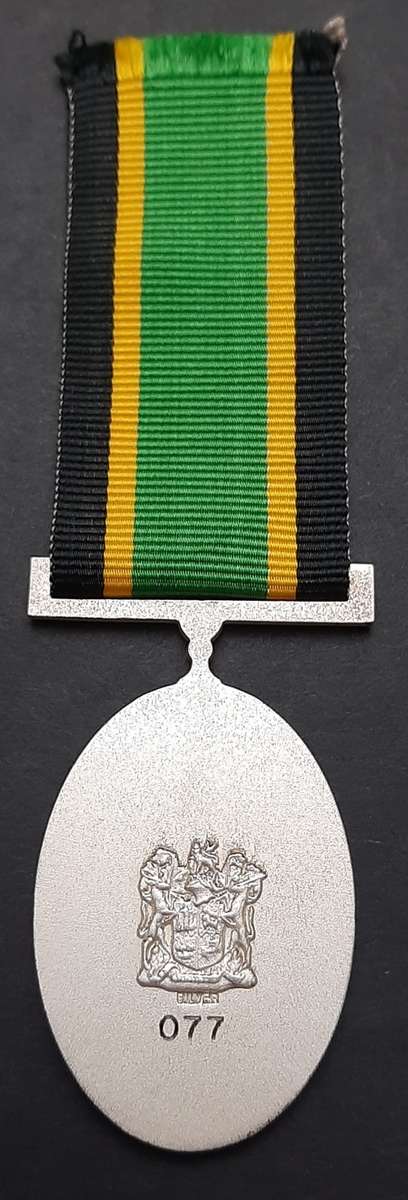 ** Azanian Peoples` Liberation Army (APLA) .925 Silver Medal for Exemplary Service [Full-Size].**