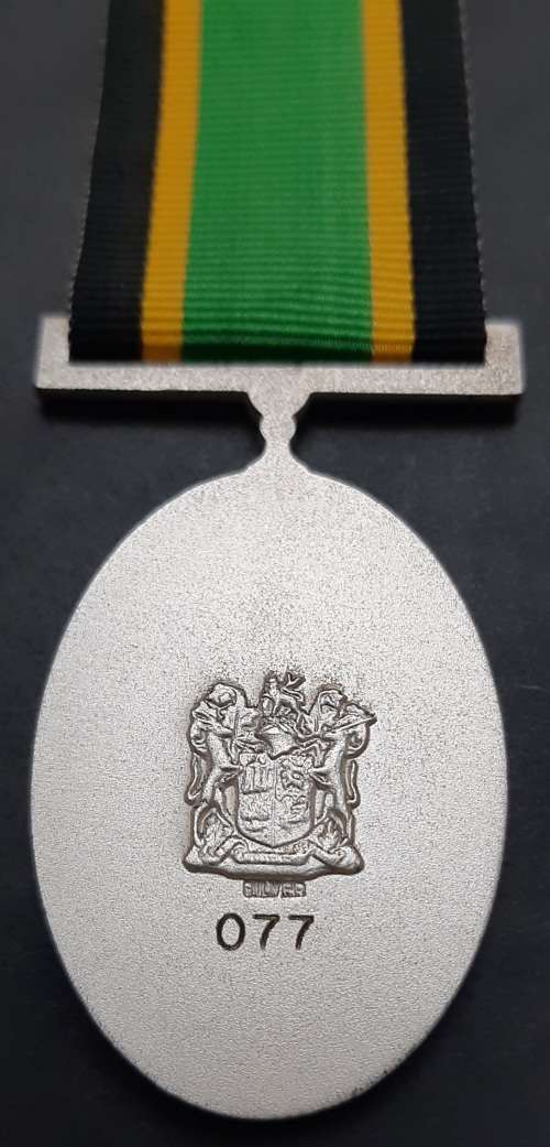 ** Azanian Peoples` Liberation Army (APLA) .925 Silver Medal for Exemplary Service [Full-Size].**