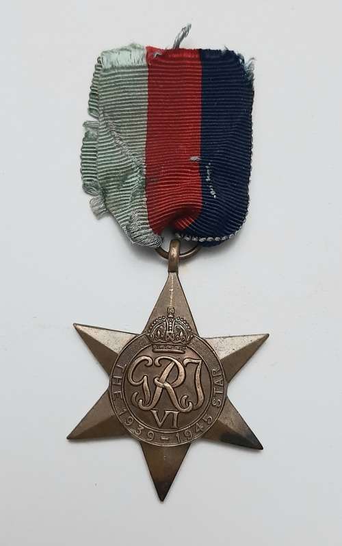 ** ORIGINAL: WW2  The 1939-1945 Star  Medal w/ Half-Length Ribbon **