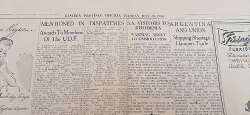 ** WW2 Transvaal Scottish Memorabilia Lot att. to Major H.W. Prescott (6 pcs).**