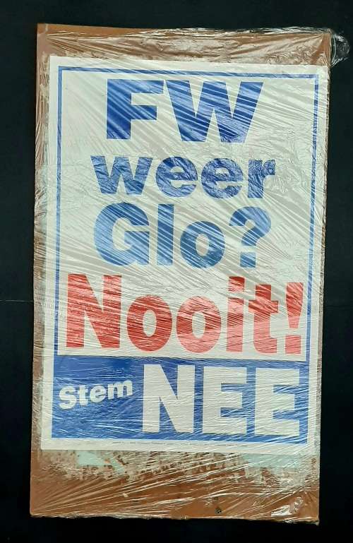 ** RARE : South Africa 1992 Apartheid Referendum Conservative Party Poster (0,8m × 0,5m).**