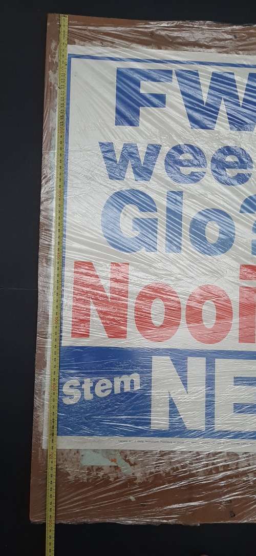 ** RARE : South Africa 1992 Apartheid Referendum Conservative Party Poster (0,8m × 0,5m).**