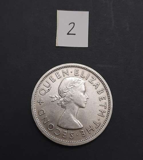 ** 1953 Southern Rhodesia (Rhodes Centenary) Silver 5 Shilling Coin #2  (VF).**