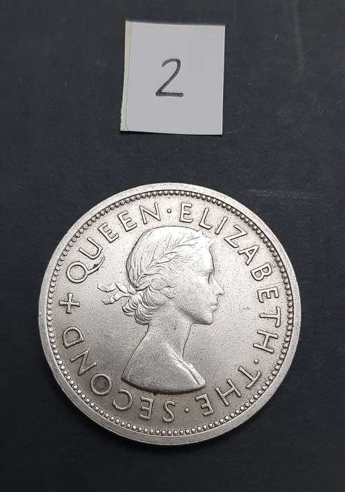 ** 1953 Southern Rhodesia (Rhodes Centenary) Silver 5 Shilling Coin #2  (VF).**