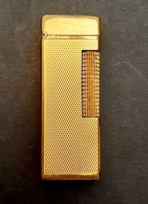 ** 1960s Gold-Plated Swiss Dunhill `Rollagas` Gas Lighter (UNTESTED).**