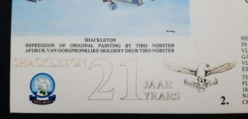 ** South African Air Force: 35 Squadron FDC w/ Original Photo of Pilot Major De Klerk .**