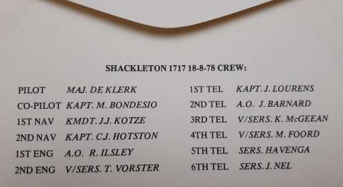 ** South African Air Force: 35 Squadron FDC w/ Original Photo of Pilot Major De Klerk .**