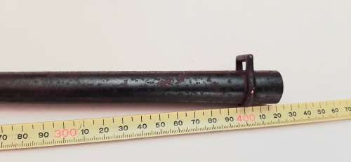 ** 1886 French Lebel 8mm Épée Steel Bayonet Scabbard (43cm) [ Tip Shortened ]**