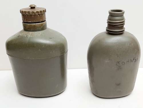 ** Rhodesian Bush War:  Patt.64 Green Waterbottle and Spare Green Canteen (x2 ).**