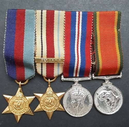 ** WW2 Miniature Campaign Medals w/ 8th Army Bar (Pin Intact).**