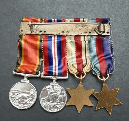 ** WW2 Miniature Campaign Medals w/ 8th Army Bar (Pin Intact).**