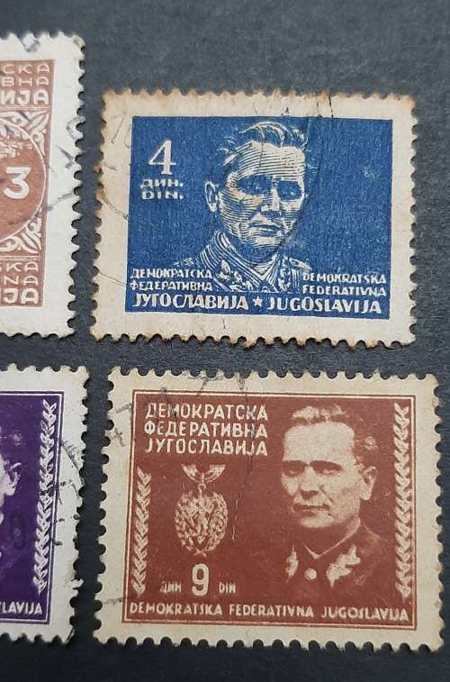 ** 1940-50 Yugoslavia Marshall Tito Stamps x4 (USED).**
