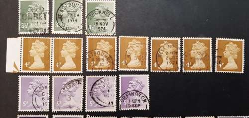 ** 1974 Great Britain QEII Definitives Stamps x62 (USED).**