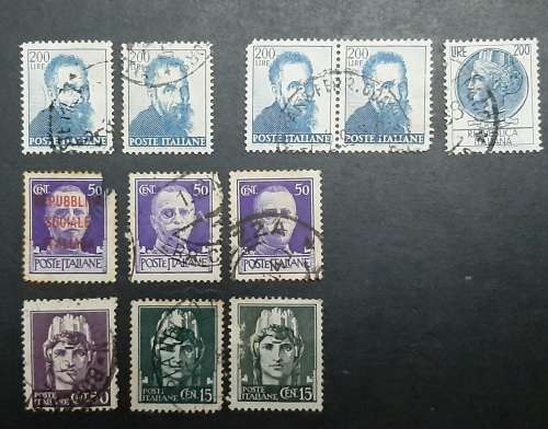 ** 1940s Italian Social Republic & 1960s Postage Stamps x11 (USED).**